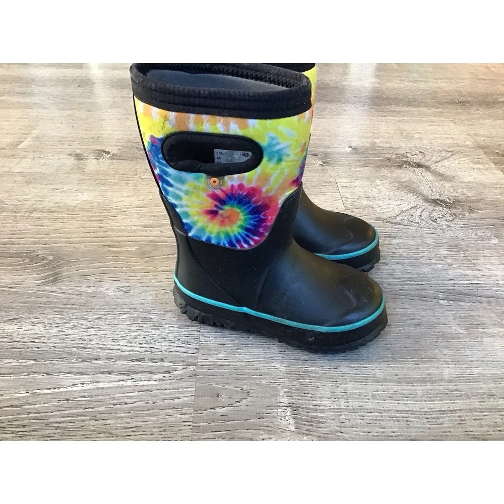 Bogs Toddler Size 9 Waterproof Snow Winter Boots Kids Grasp Tie Dye Boots